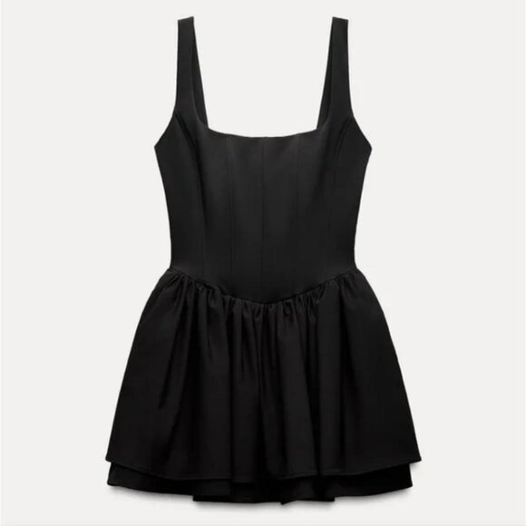 ZARA RUCHED CORSET DRESS